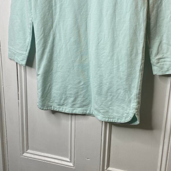 Vineyard Vines Mint Green 1/4 Zip Pullover Dress Kangaroo Pocket Girl's Large 14 - Picture 7 of 9